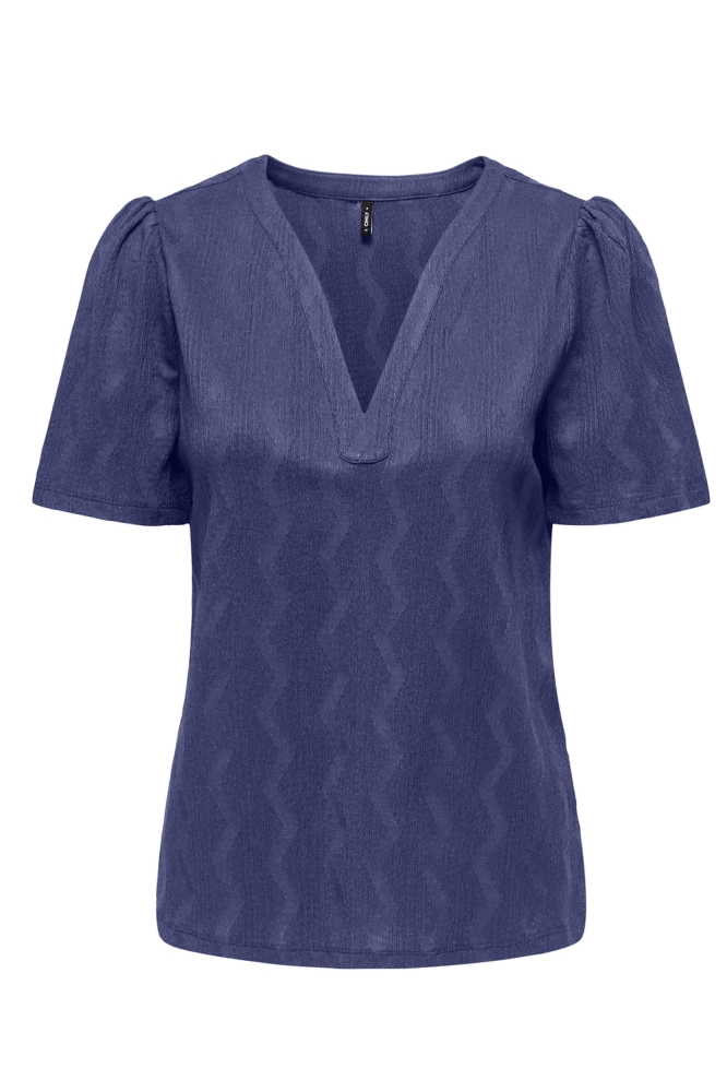 ONLDIA S/S V-NECK PLEAT TOP CS JRS 15333479 SKIPPER BLUE